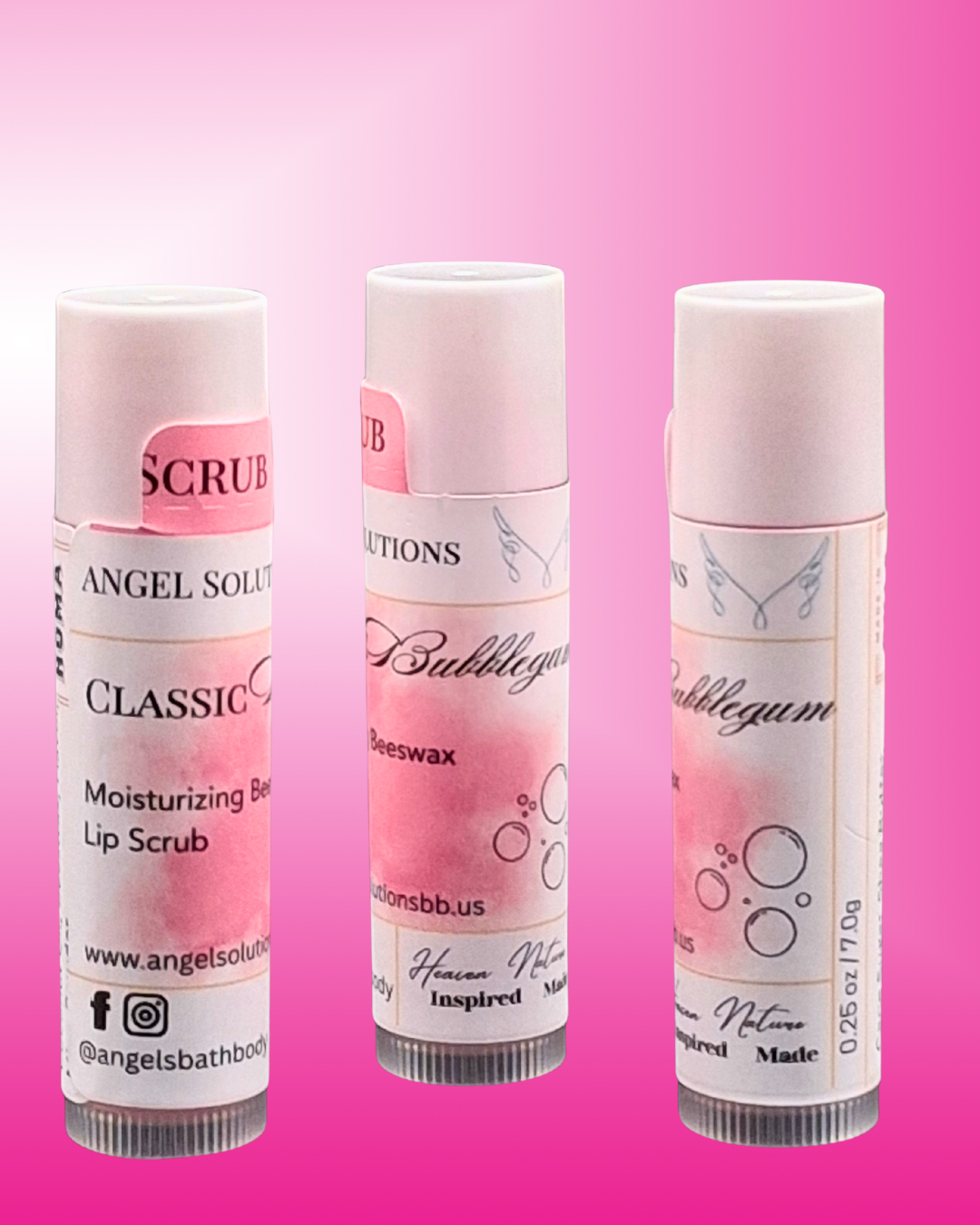 Classic Bubblegum Lip Scrub, exfoliate, nourish, natural lip care