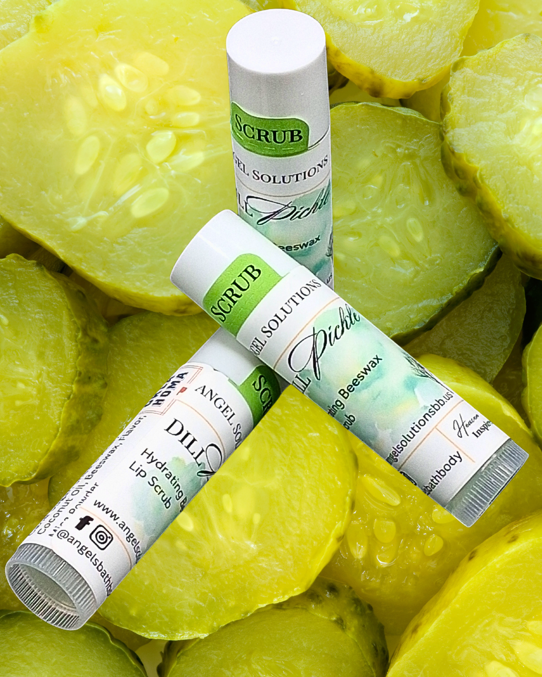 Dill Pickle Lip scrub, exfoliating, natural lip scrub, nourishing