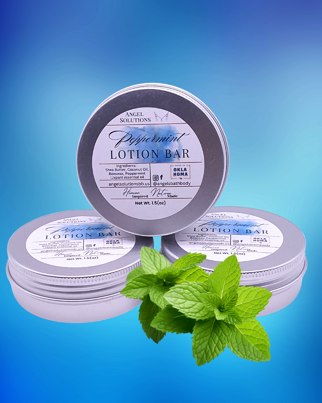 Peppermint Lotion Bar, Beeswax, moisturizing, cooling, therapeutic