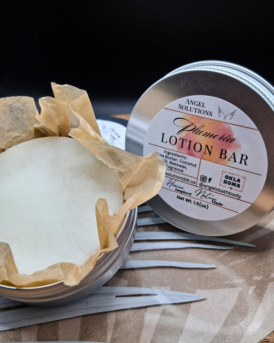 Plumeria Lotion bar, moisturizing, solid lotion, beeswax