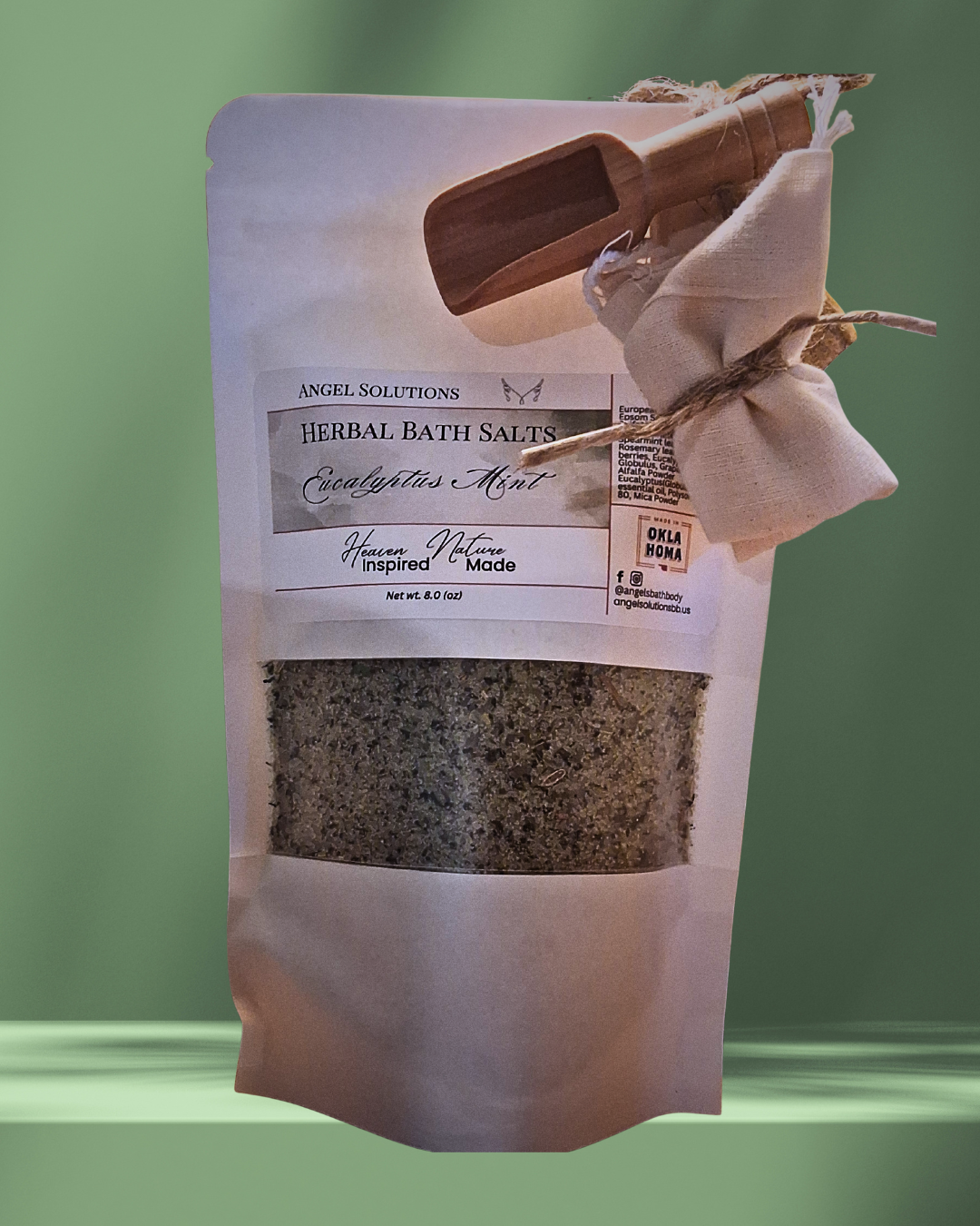 Eucalyptus Mint Herbal Bath Salts, therapeutic, sinus relief, muscle relief, moisturizing, winter soak