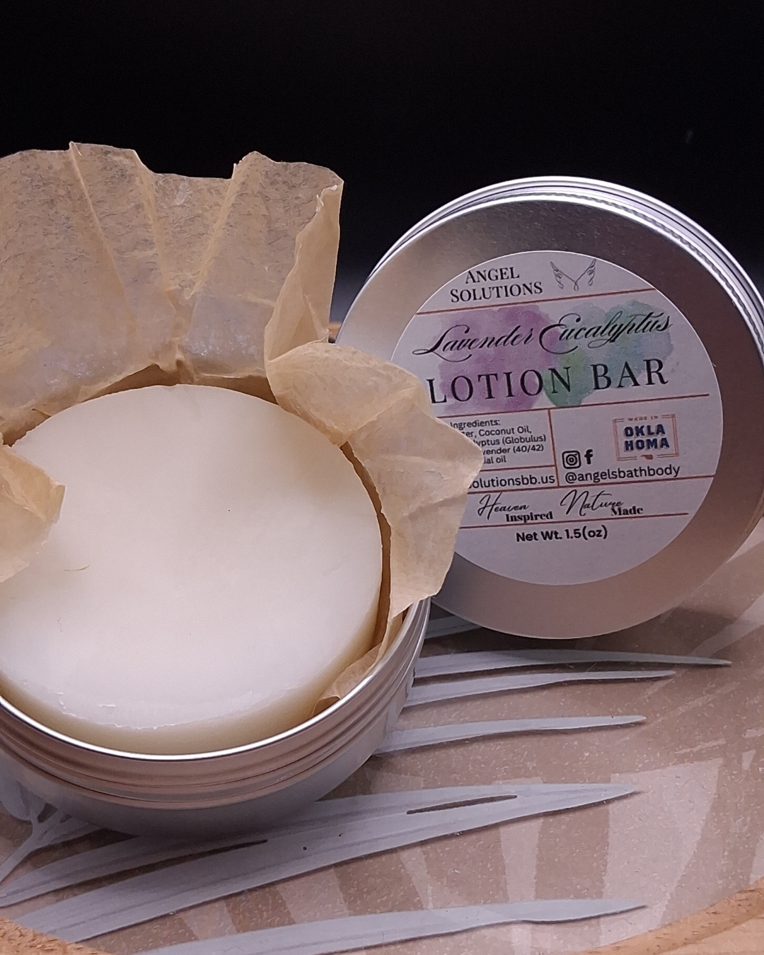 Lavender Eucalyptus Lotion Bar, solid lotion, moisturizing, nourishing
