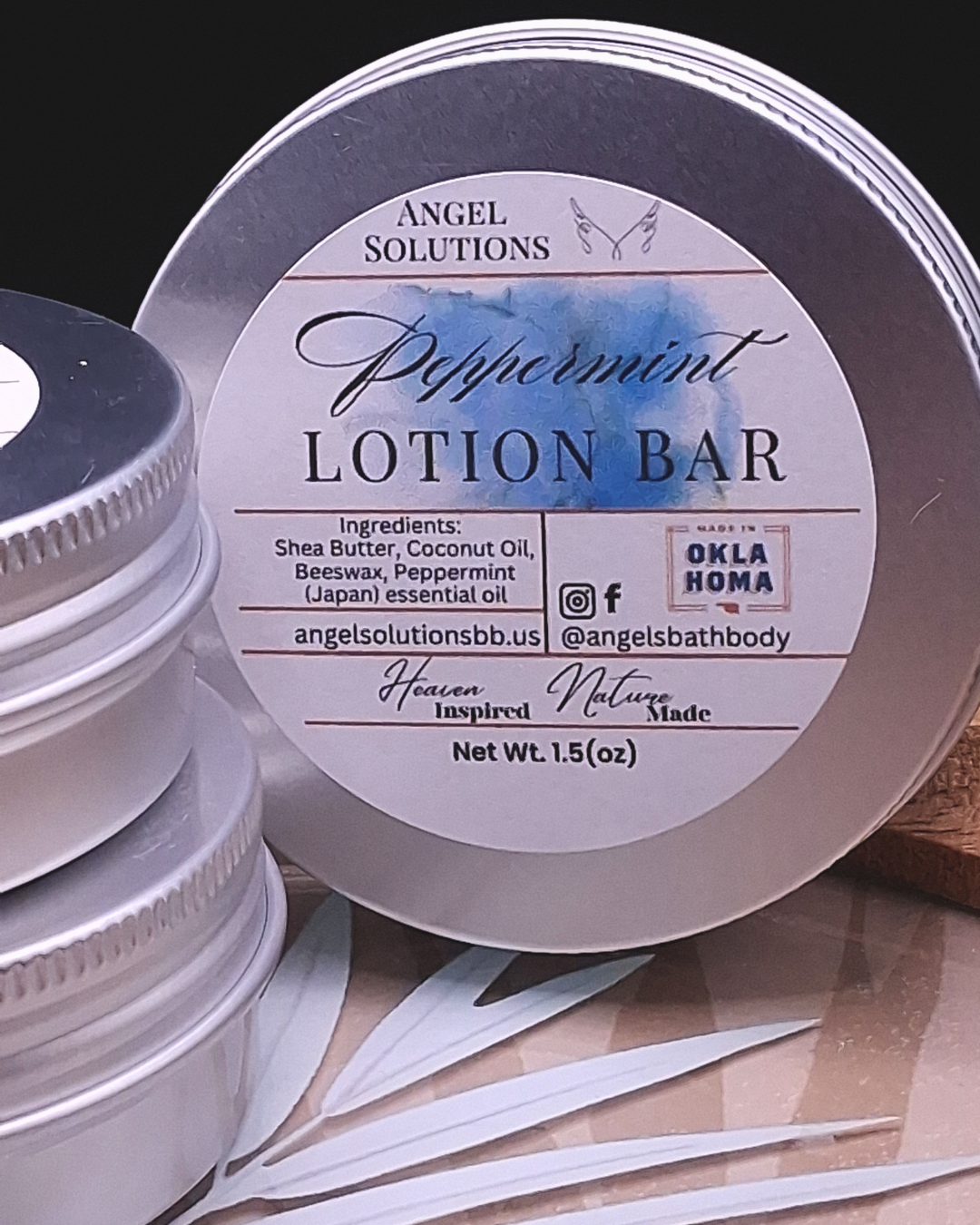 Peppermint Lotion Bar, Beeswax, moisturizing, cooling, therapeutic
