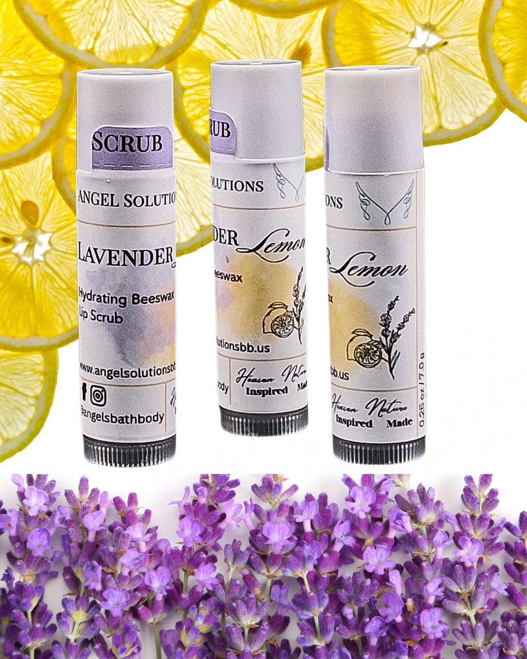 Lavender Lemon Lip Scrub, exfoliating, moisturizing, lip care, beeswax, smooth, hydrate