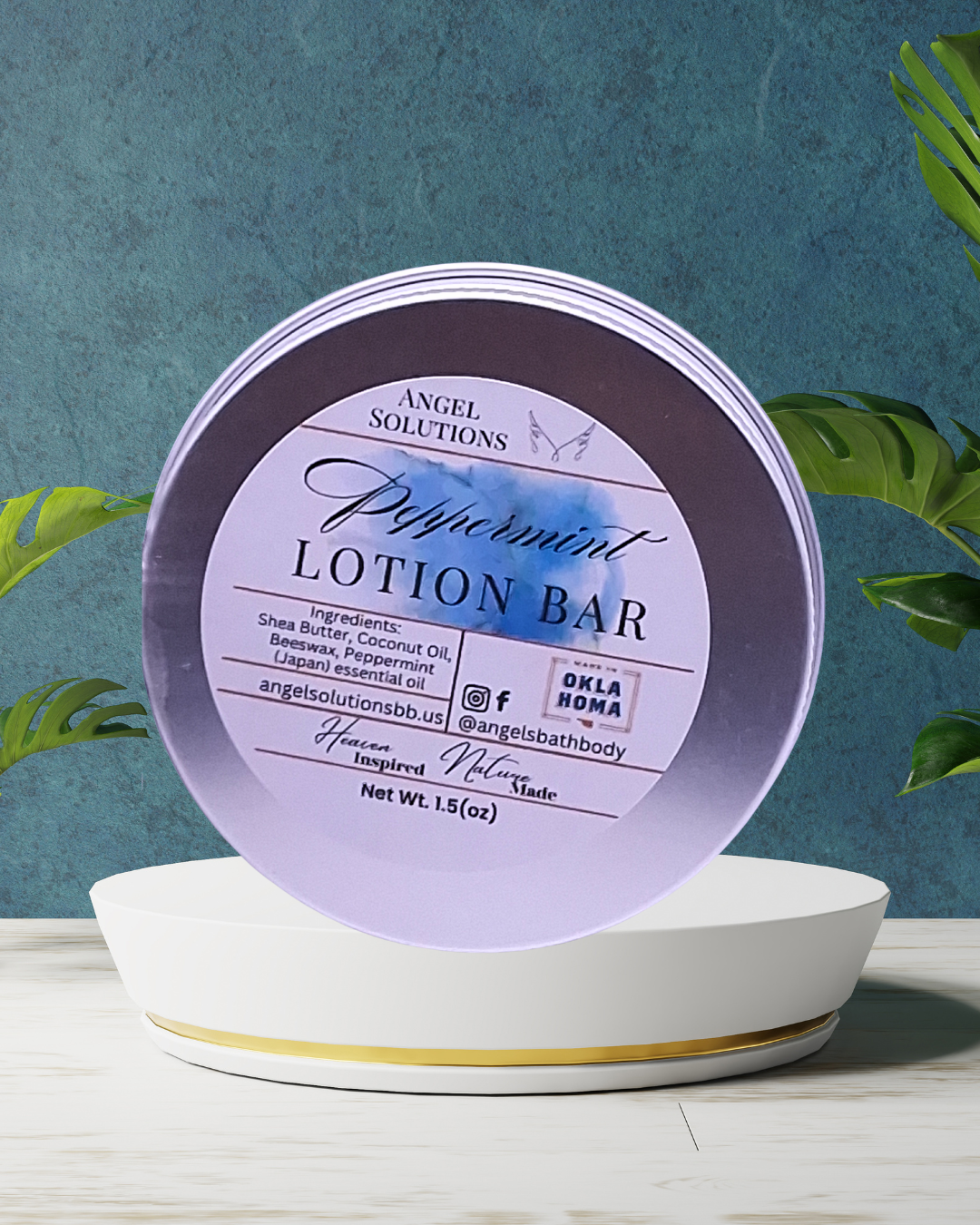 Peppermint Lotion Bar, Beeswax, moisturizing, cooling, therapeutic