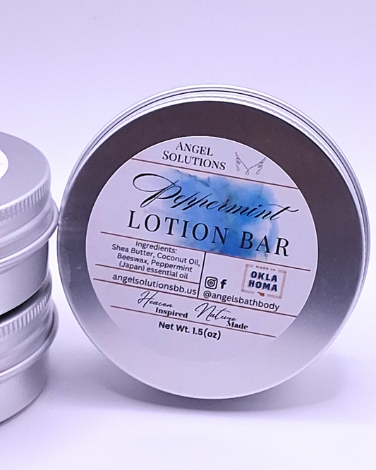 Peppermint Lotion Bar, Beeswax, moisturizing, cooling, therapeutic