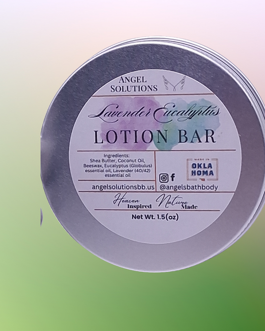 Lavender Eucalyptus Lotion Bar, solid lotion, moisturizing, nourishing