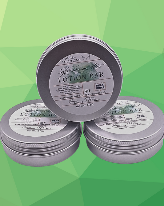 Rosemary Mint Lotion bar, solid lotion, essential oils, natural skincare