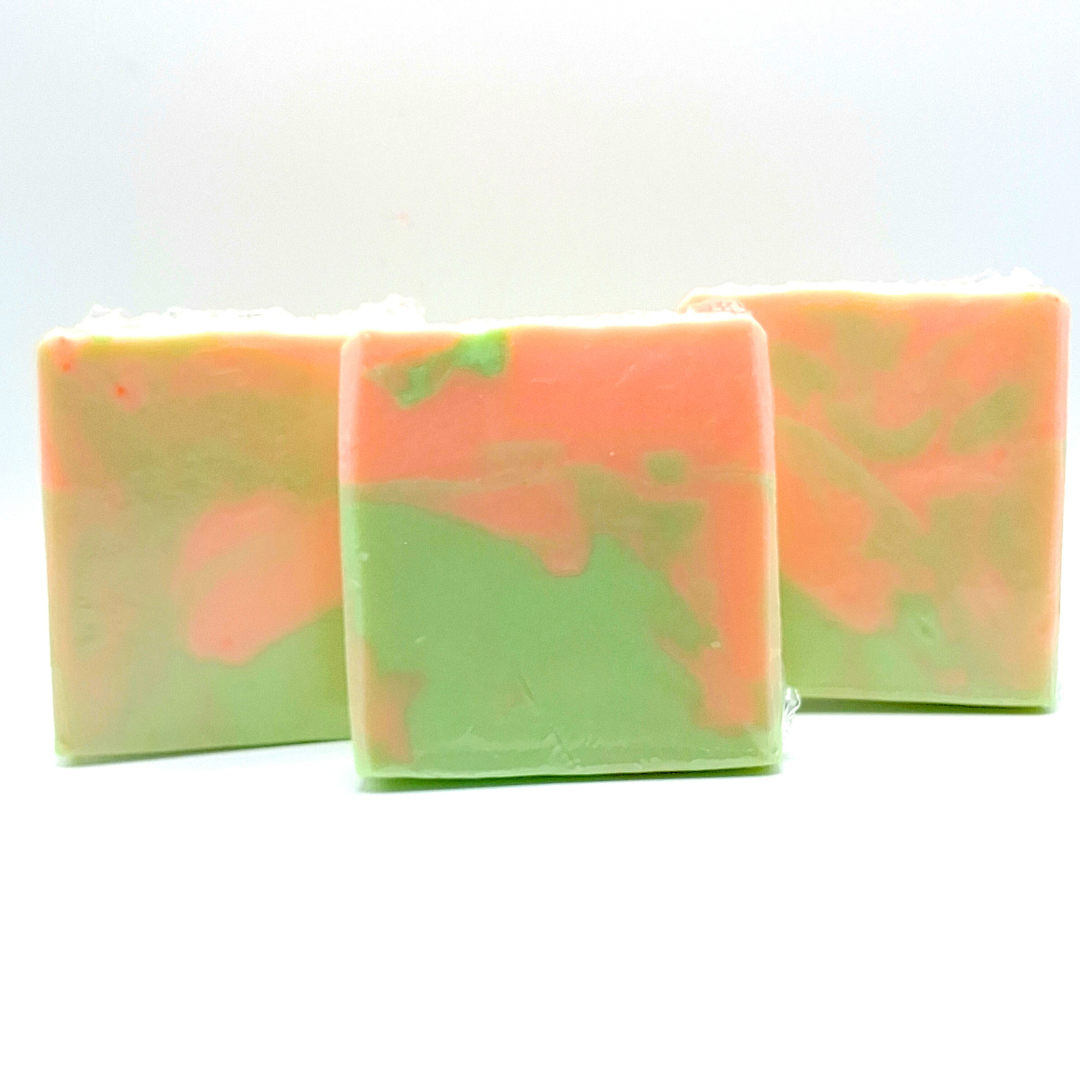 Cucumber Melon soap, goat's milk soap, moisturizing, sweet and clean, hydrating