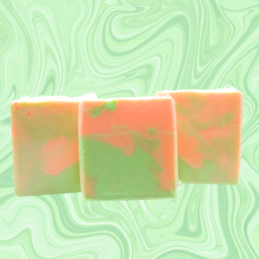 Cucumber Melon soap, goat's milk soap, moisturizing, sweet and clean, hydrating